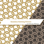 Vector seamless intertwining knitting pattern