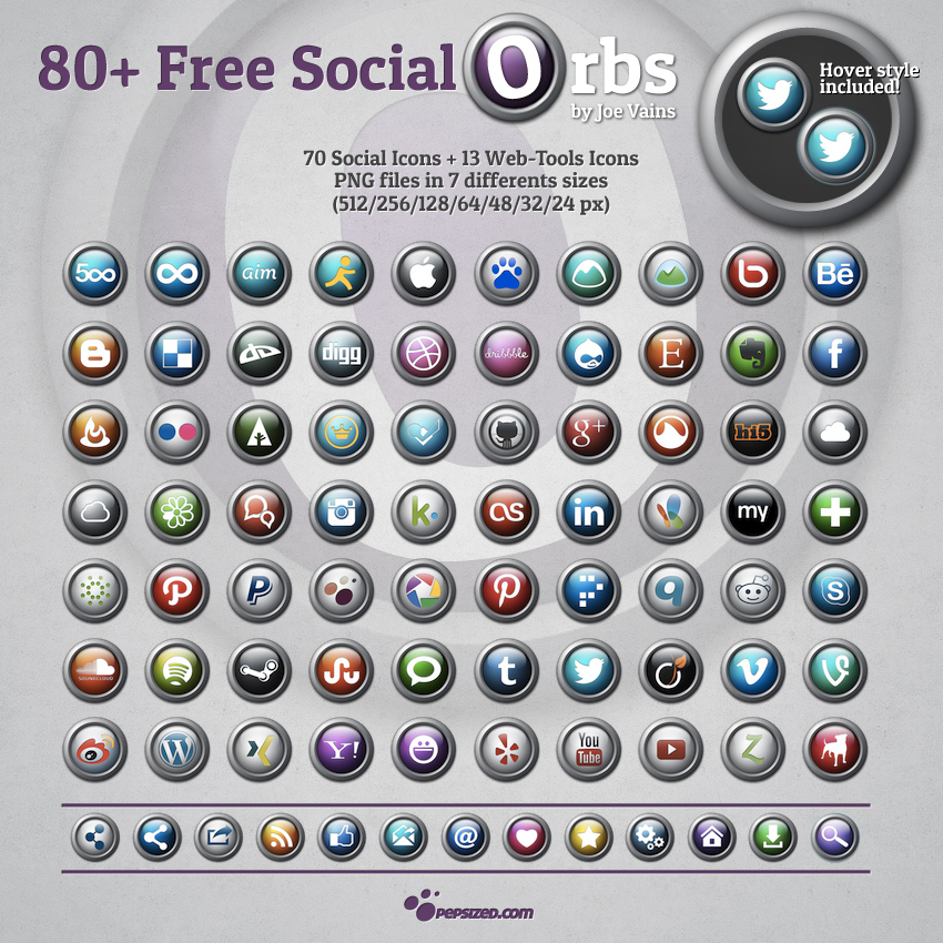 Linkedin - Free social icons